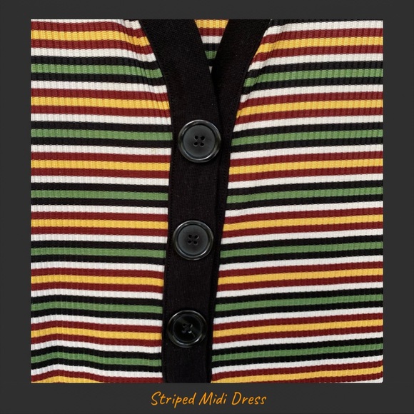 Striped Midi Dress - Picture 3 of 4